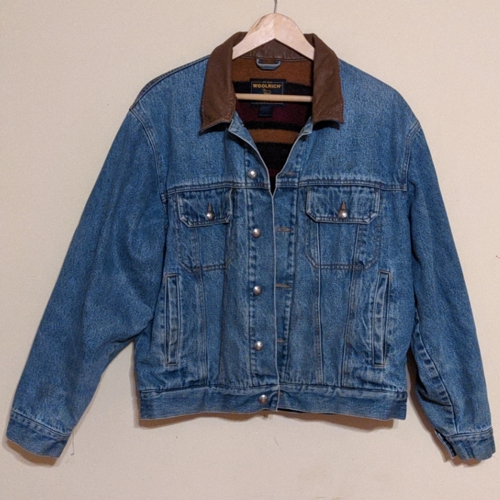 Vintage Woolrich Flannel Lined Jean Jacket